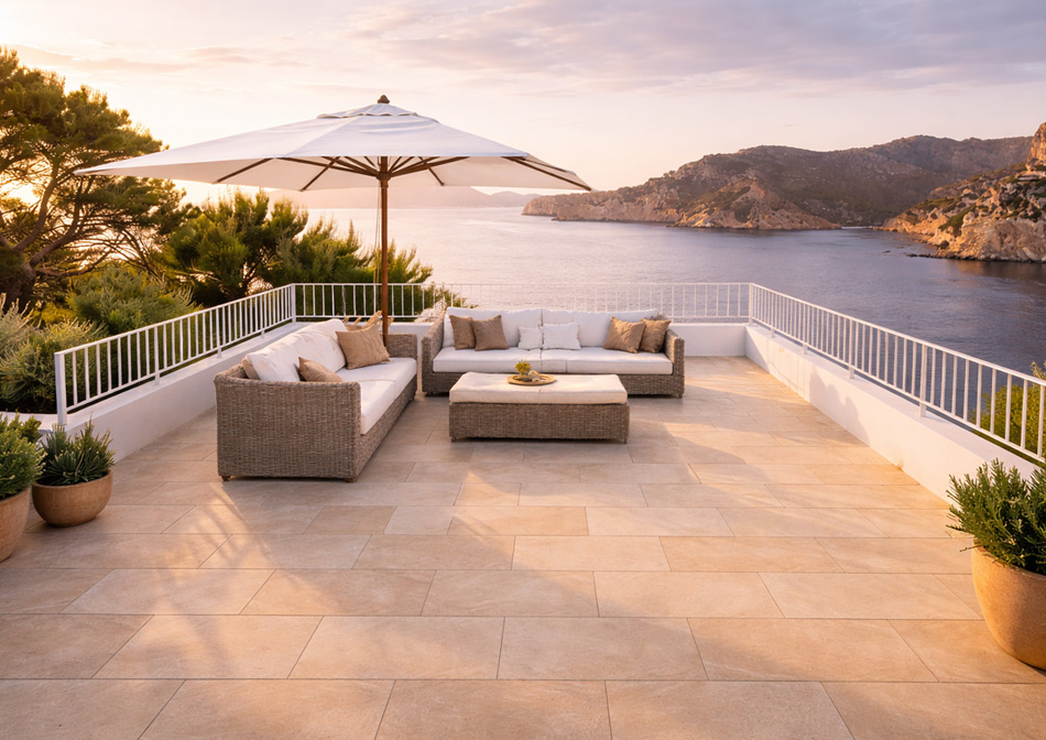 Terrassenplatten Feinsteinzeug Terrassenplatten aus Feinsteinzeug